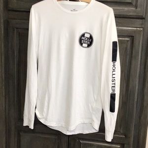 Hollister long sleeved white shirt